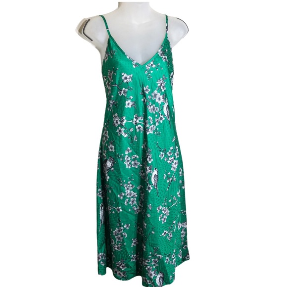 Hutch Emerald Green Floral Printed Slip Dress - Picture 2 of 6